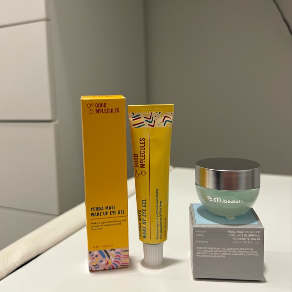 Good Molecules Wake Up Eye Gel & REM BEAUTY Cooling Blurring Undereye Balm NEW